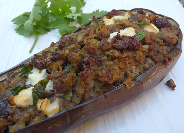 recette de Aubergines farcies à la Grecque