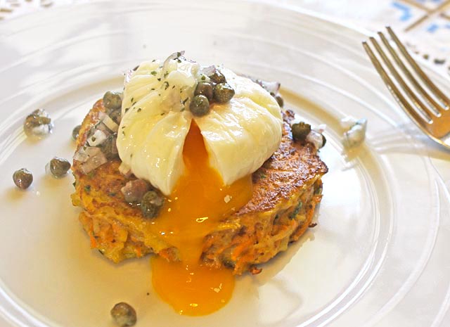 recette de Galette de légumes et son oeuf poché