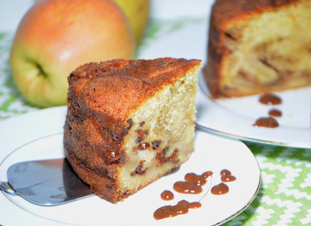 Gâteau-pommes-caramelexcellent dessert de printemps