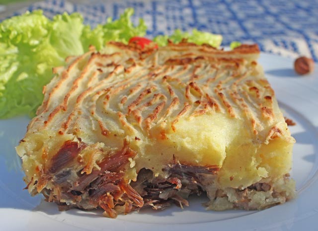 recette de Parmentier de canard aux noisettes