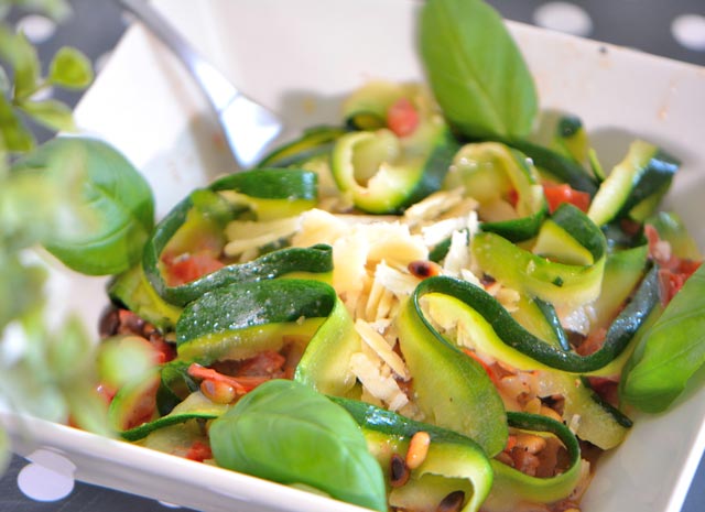 Tagliatelles de courgettes et carottes 