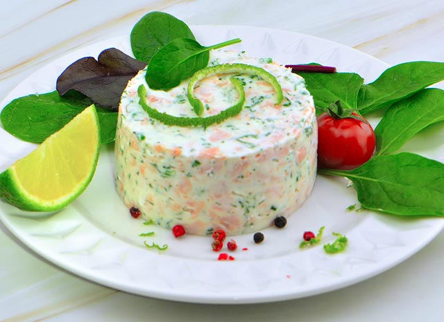 recette facile de Tartare de saumon au chèvre